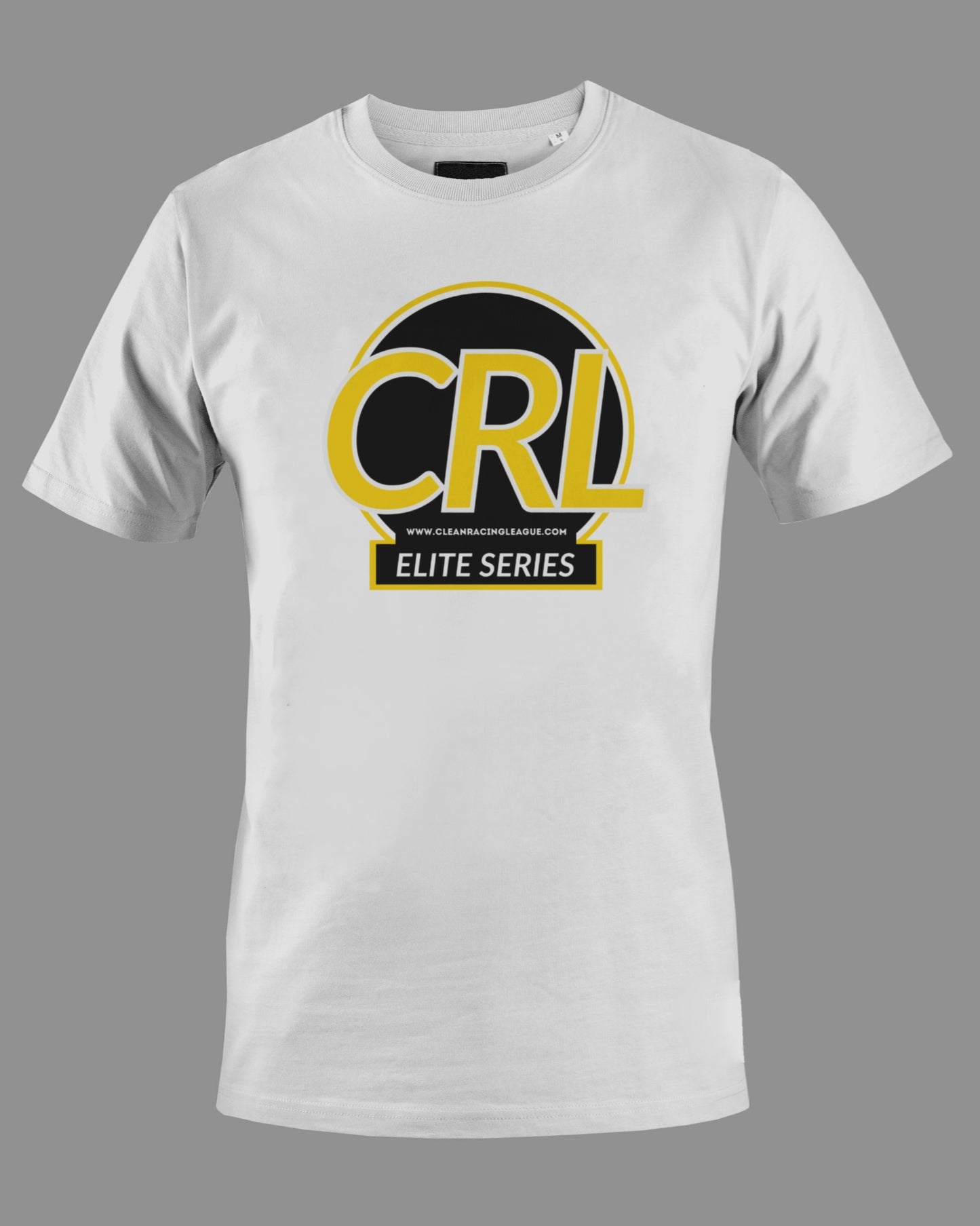 CRL IRacing Elite Series Logo Unisex Heavy Cotton T-Shirt - White