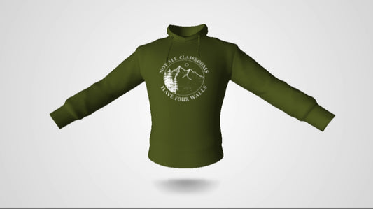 Gildan G185  "Not All Classroom has 4 walls"logo Unisex Adult Heavy Blend Hoodie