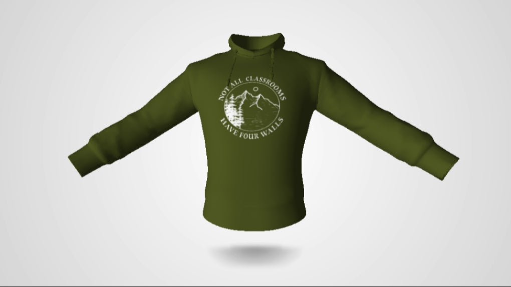 Gildan G185  "Not All Classroom has 4 walls"logo Unisex Adult Heavy Blend Hoodie