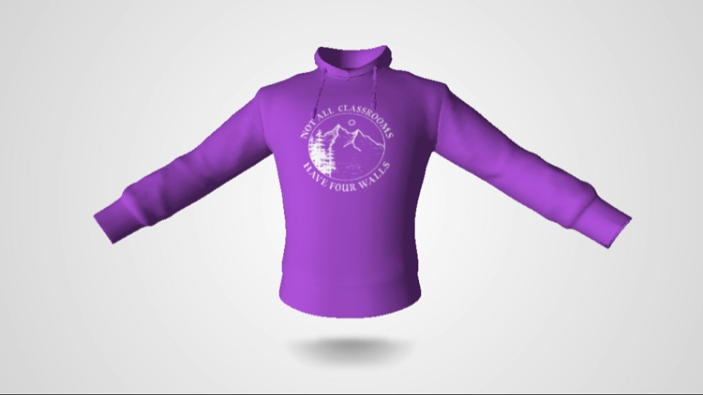 Gildan G185  "Not All Classroom has 4 walls"logo Unisex Adult Heavy Blend Hoodie